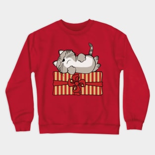 Cat on Gift Package Crewneck Sweatshirt